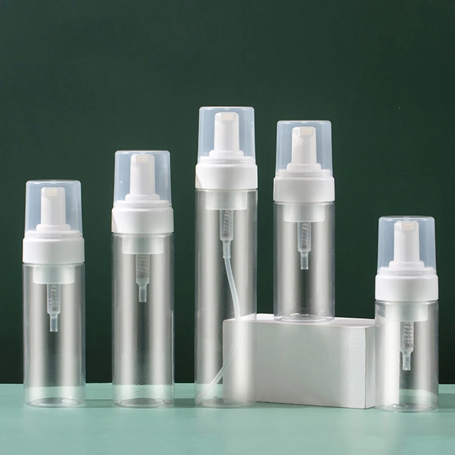 

100ml/120ml/150ml/200ml Clear Foam Liquid Soap Dispenser Shampoo Lotion Shower Gel Hand Sanitizer Whipped Mousse Pump Bottle