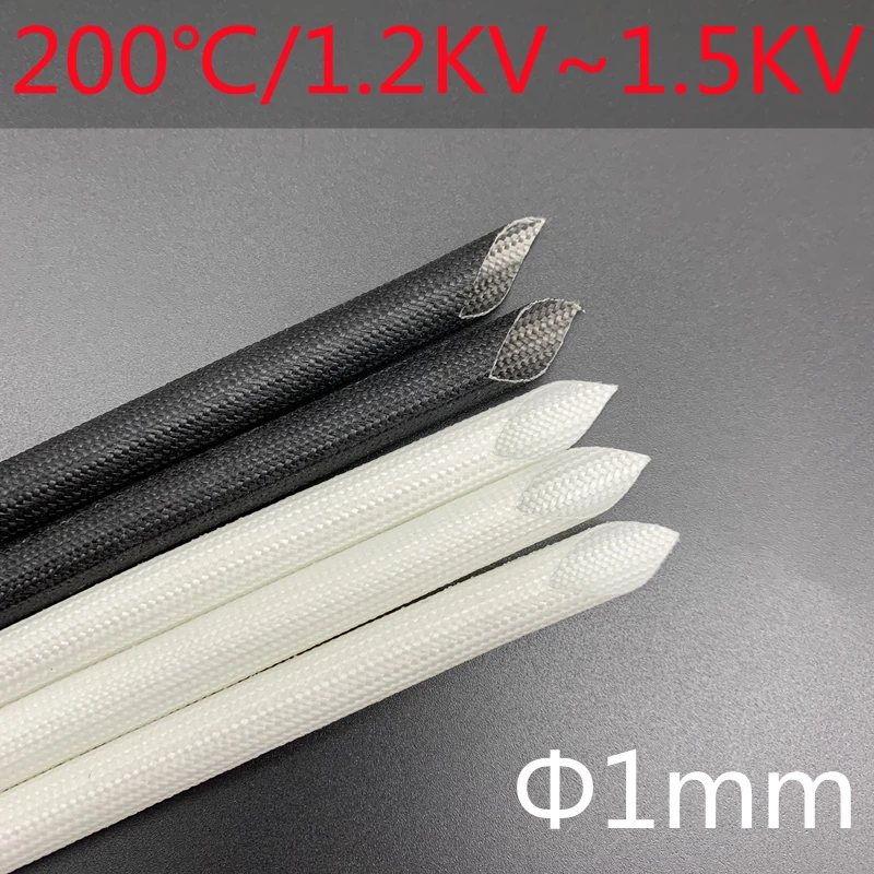 

Φ1mm Fiberglass Cable Sleeve Insulation Soft Braided Chemical Fiber Glass Tube High Temperature Pipe Wire Wrap Protector