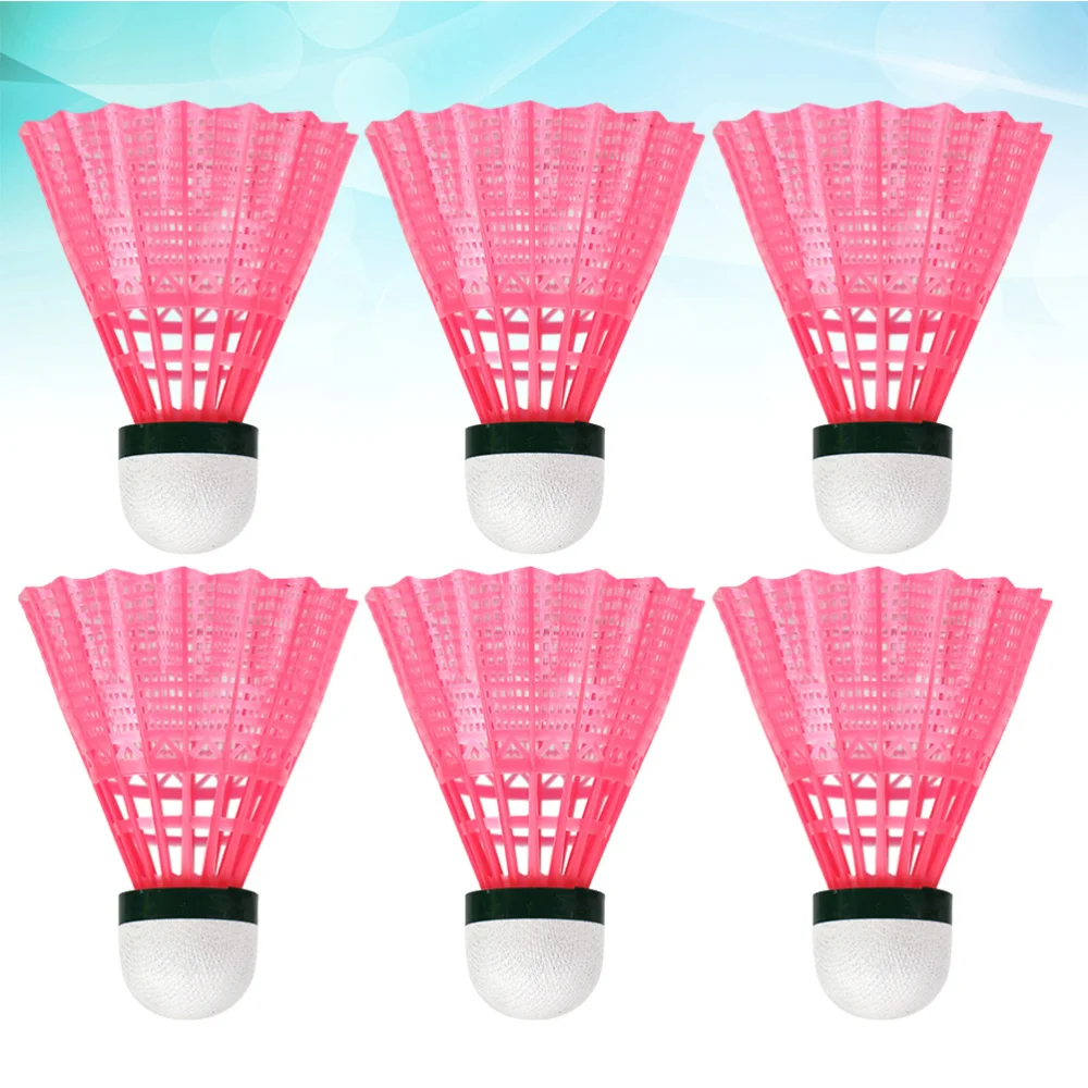 

6pcs Nylon Badminton Practical Shuttlecocks Sports Supplies Exercise Accessories for Indoor Outdoor Playing School Activ