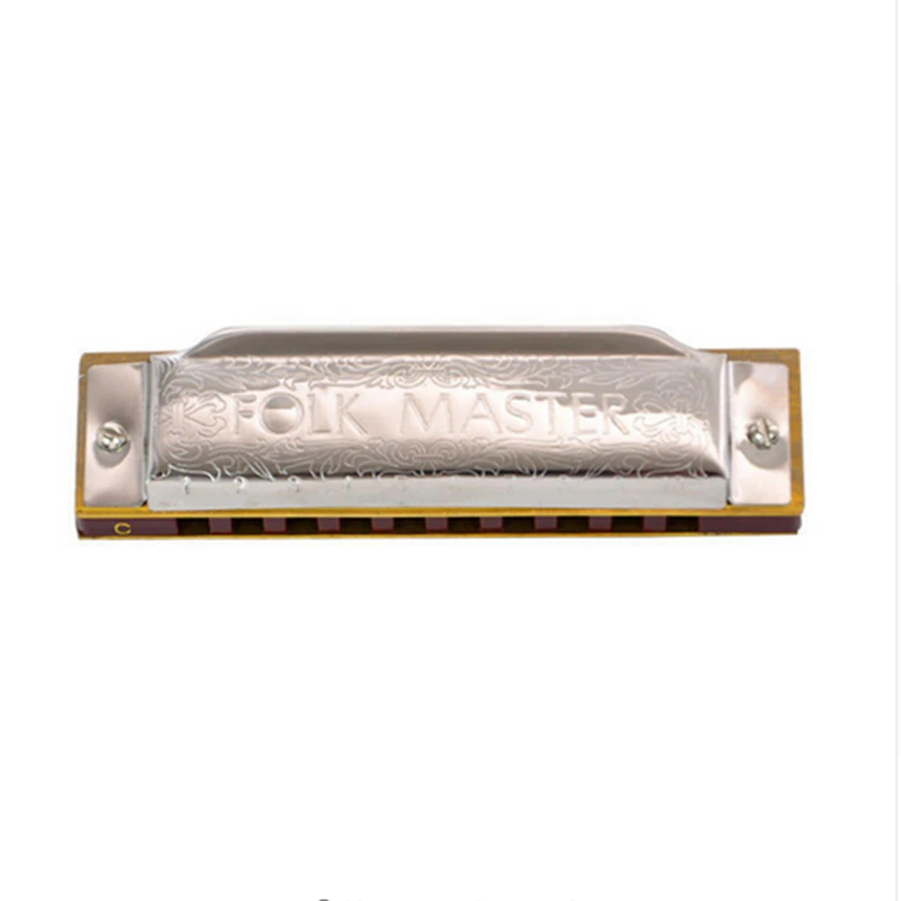 Folkmaster 1072 губная гармоника стандарт для начинающих диатонический Блюз Gaita 10