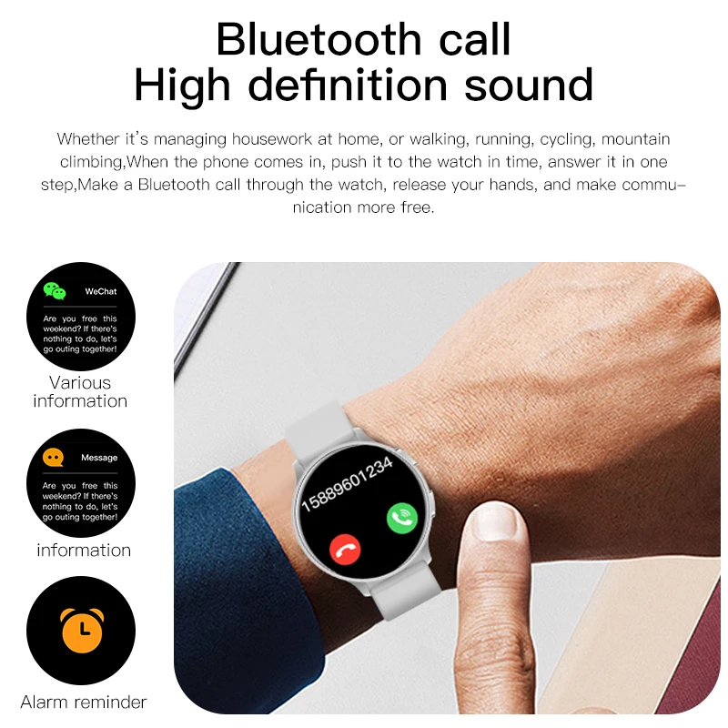 2020 Смарт часы для женщин круглый Экран вызовов через Bluetooth умные занятий спортом