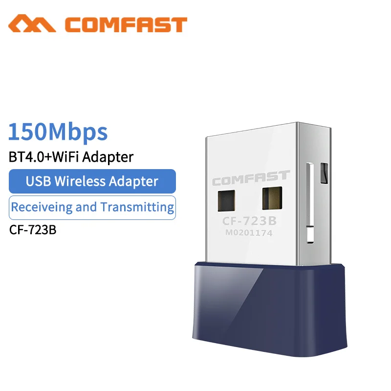 

10 шт. Bluetooth совместимый 4,0 USB WiFi адаптер 150 Мбит/с Wi-Fi ПК сетевая карта BT4.0 музыкальный ключ для настольный компьютер, принтер, приемник данных