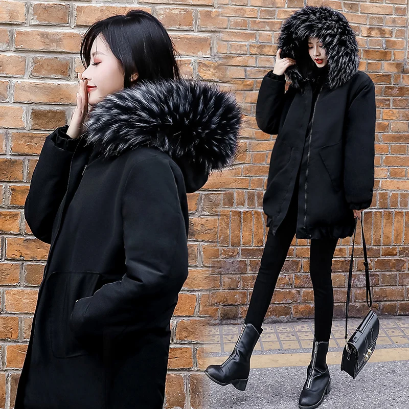 

2020 New Autumn And Winter Clothes Plus Size Cotton Clothes Female Trendy Thin Western Style Blouses Thick Coats