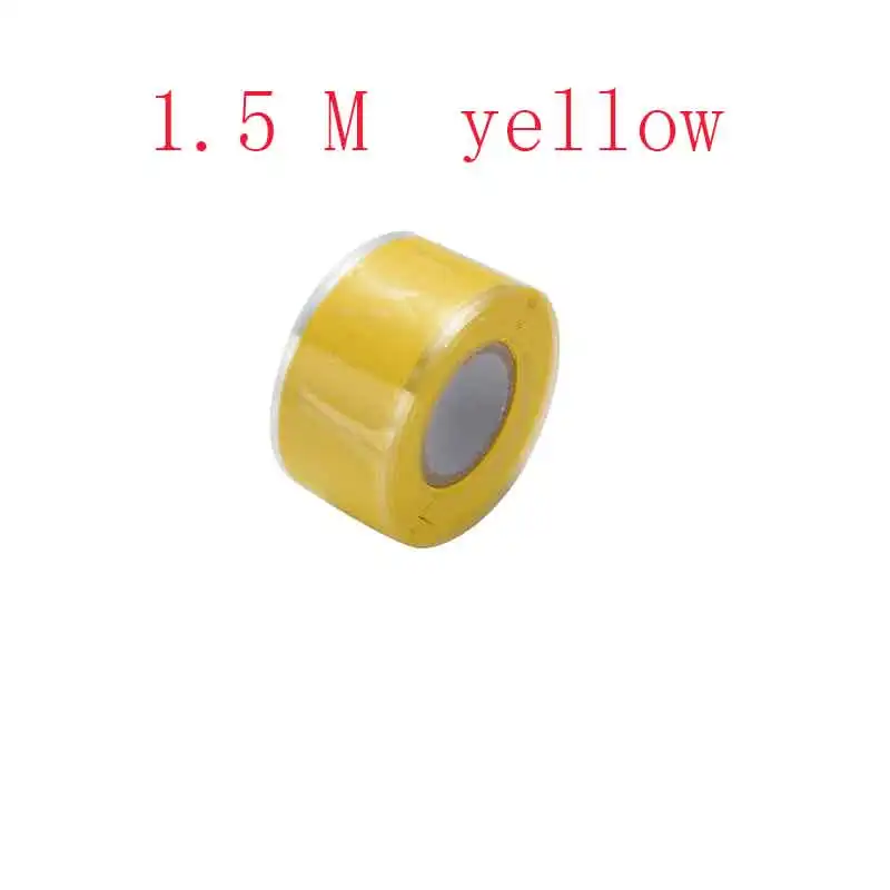 25mmx1.5M yellow 3M новая многоцелевая самоклеящаяся прочная черная резиновая силиконовая лента для ремонта водонепроницаемая клейкая лента спасательная самоплавляющаяся проволока - Цвет: 25mmx1.5M yellow
