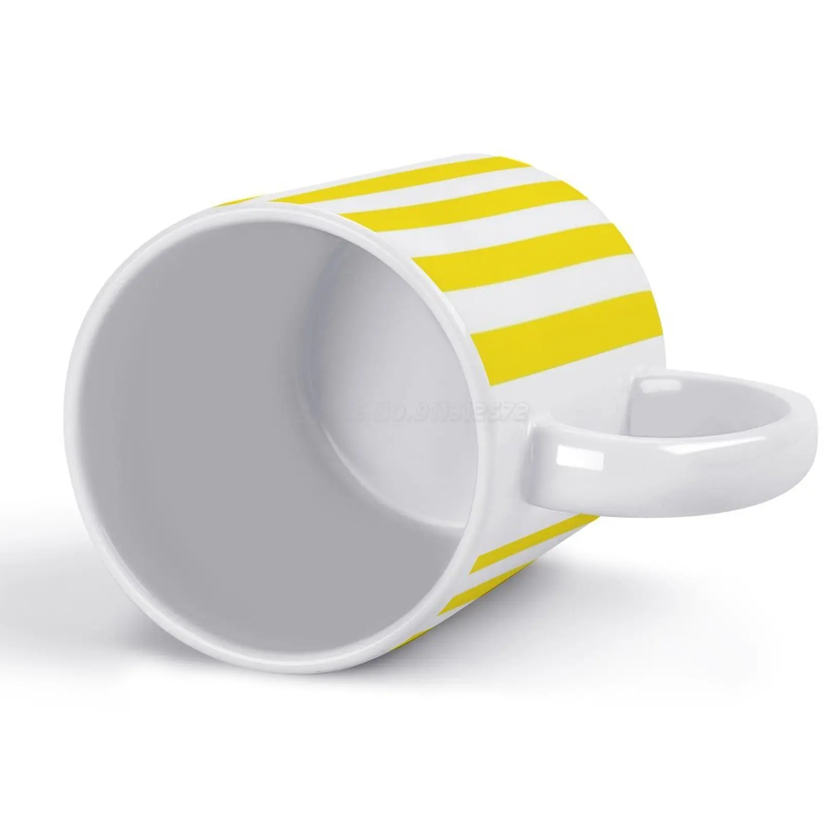 Желто Белый Шезлонг с полосатым узором белая кружка керамическая креативная