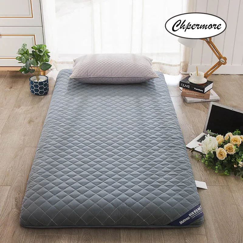 

Sanding Solid Color Thicken Mattress Toppers Foldable Student Dormitory Tatami Twin Full Size King Queen
