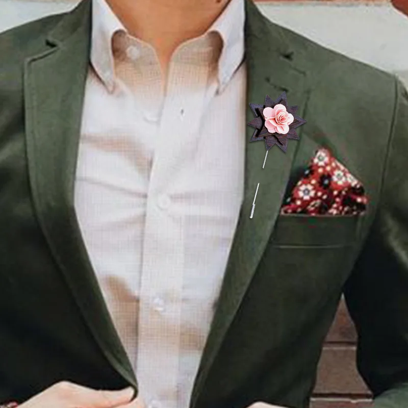 

Wooden Formal Dress Necktie Brooch Men Gift Mens Accessories for Party Birthday Wooden Bow Tie