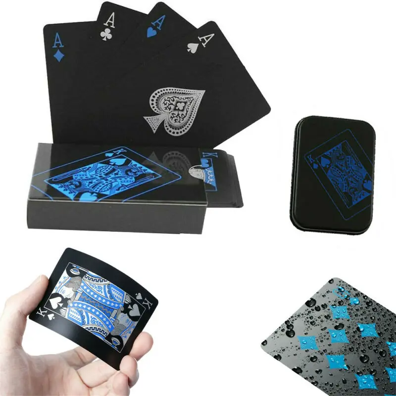 

Creative Waterproof Plastic PVC Poker Black Magic Playing Cards Table Game Sets