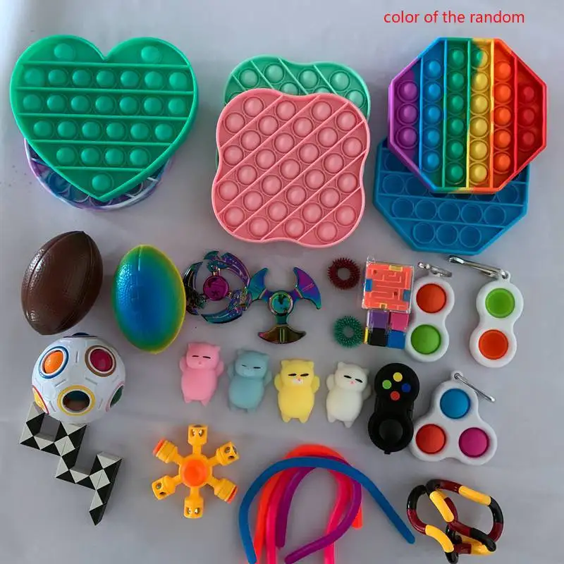 

Fidget Sensory Toy Set Stress Relief Toys Autism Anxiety Relief Stress Bubble Fidget Sensory Toy For Kids Adults