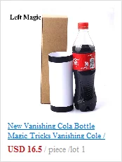 New Vanishing Cola Bottle Magic Tricks Vanishing Cole / Coke Bottle Stage Magic Props Bottle Magic Close Up Illusions Accessorie
