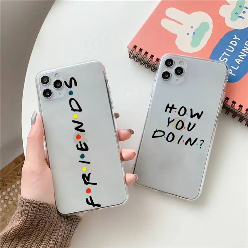 

friends Phone Case Clear Transparent for iPhone 11 12 13 mini pro XS MAX 8 7 6 6S Plus X 5S SE XR 2020