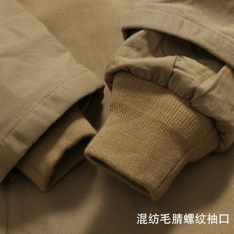 Куртка мужская кашемировая с капюшоном хлопок цвет темно-синий | Спорт и