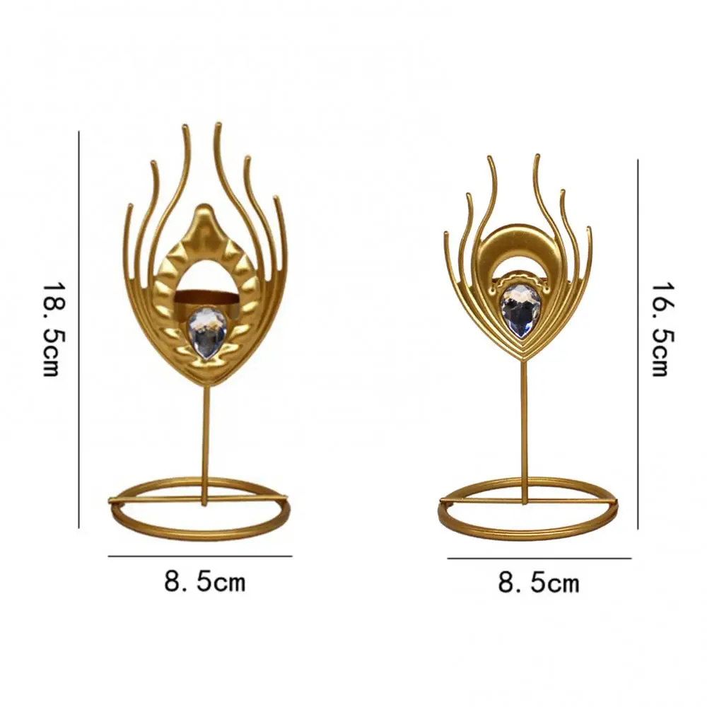 

80% Hot Sales!! Nordic Golden Feather Candlestick Romantic Candle Rack Home Party Wedding Decor