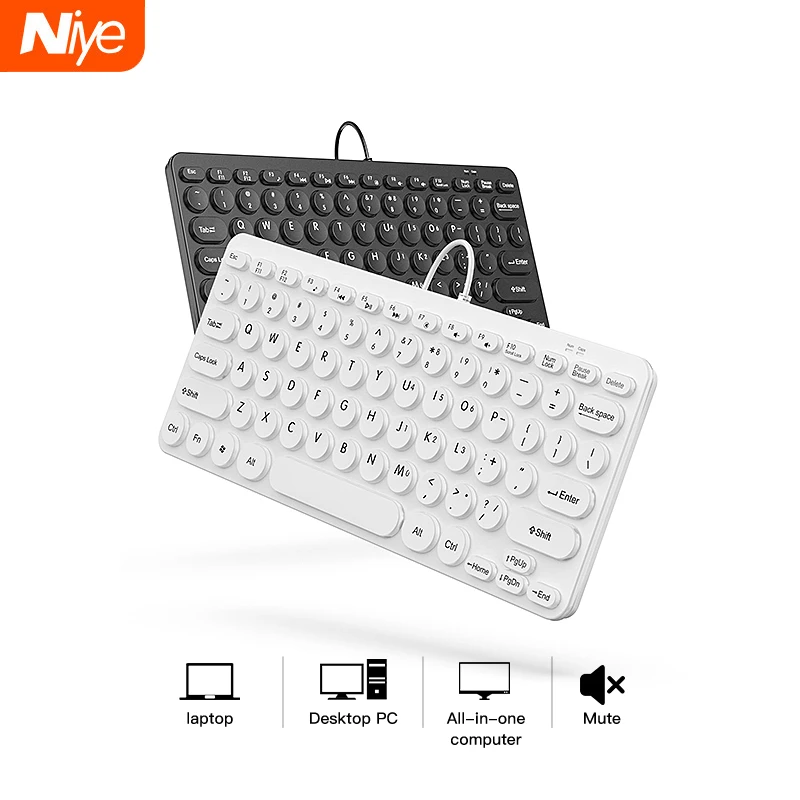 Эргономичная клавиатура для компьютера ПК ноутбука Симпатичные клавиатуры 78