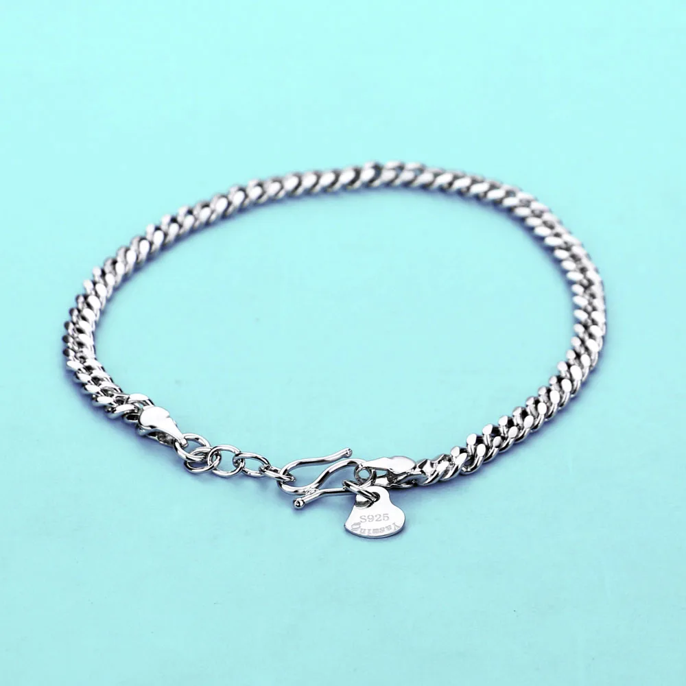 Новые полки! Мужской браслет из чистого серебра 925 пробы модные популярные