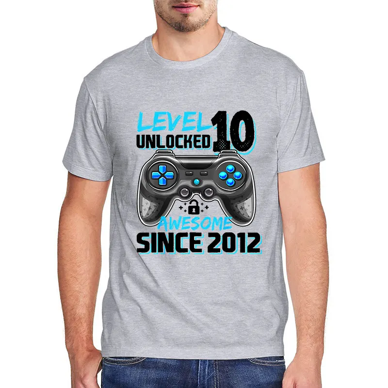 Мужские футболки из 100% хлопка винтажная мужская футболка подарок на 10-й день