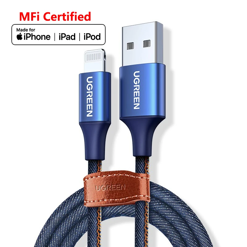 

Original MFI Lightning USB cable Charger fast charging data for iPhone 12 11 xs xr 8 7 6s plus 5C SE Apple ipad pro 1.5m carplay