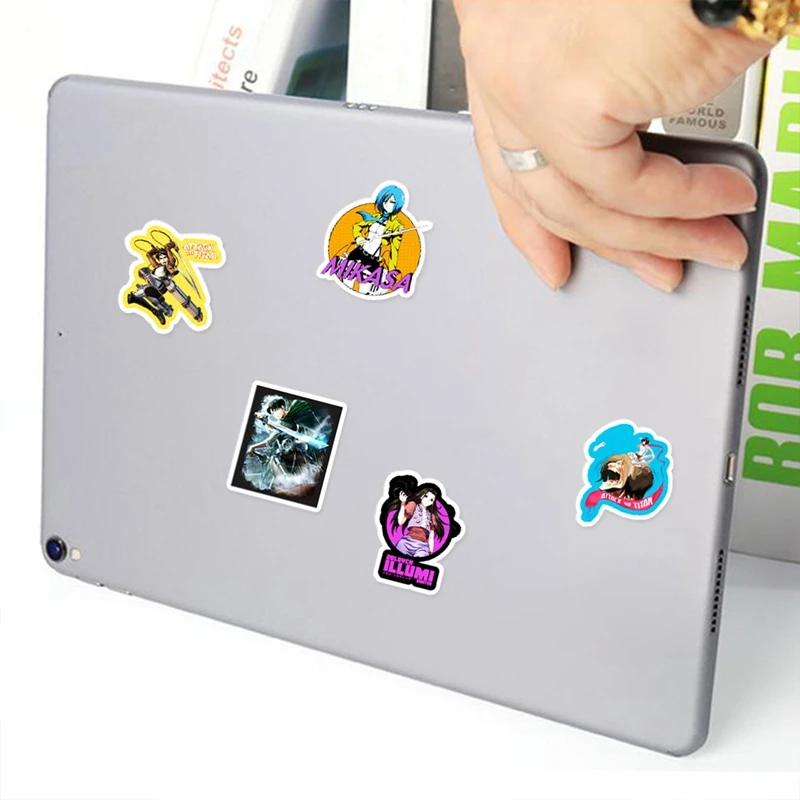 

51Pcs Attack On Titan Anime Stickers For Laptop Guitar Motorcycle Luggage Skateboard Bicycle Waterproof Decal Sticker Kids Toys