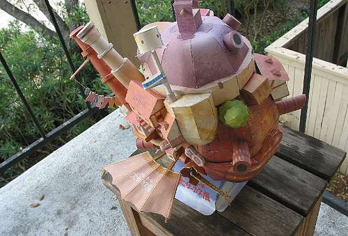 Howl's movingcastle модель 3D из бумаги летающий тип игрушки сделай сам корабля аниме