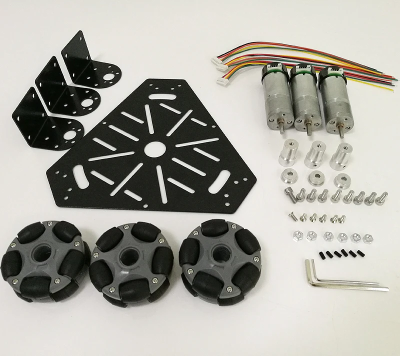 2-layer Metal Triangle Panel Robot Platform 58mm Nylon Omni Wheel 3WD Smart Car Chassis Kit 3pcs Motors DIY Heavy Load | Игрушки и хобби