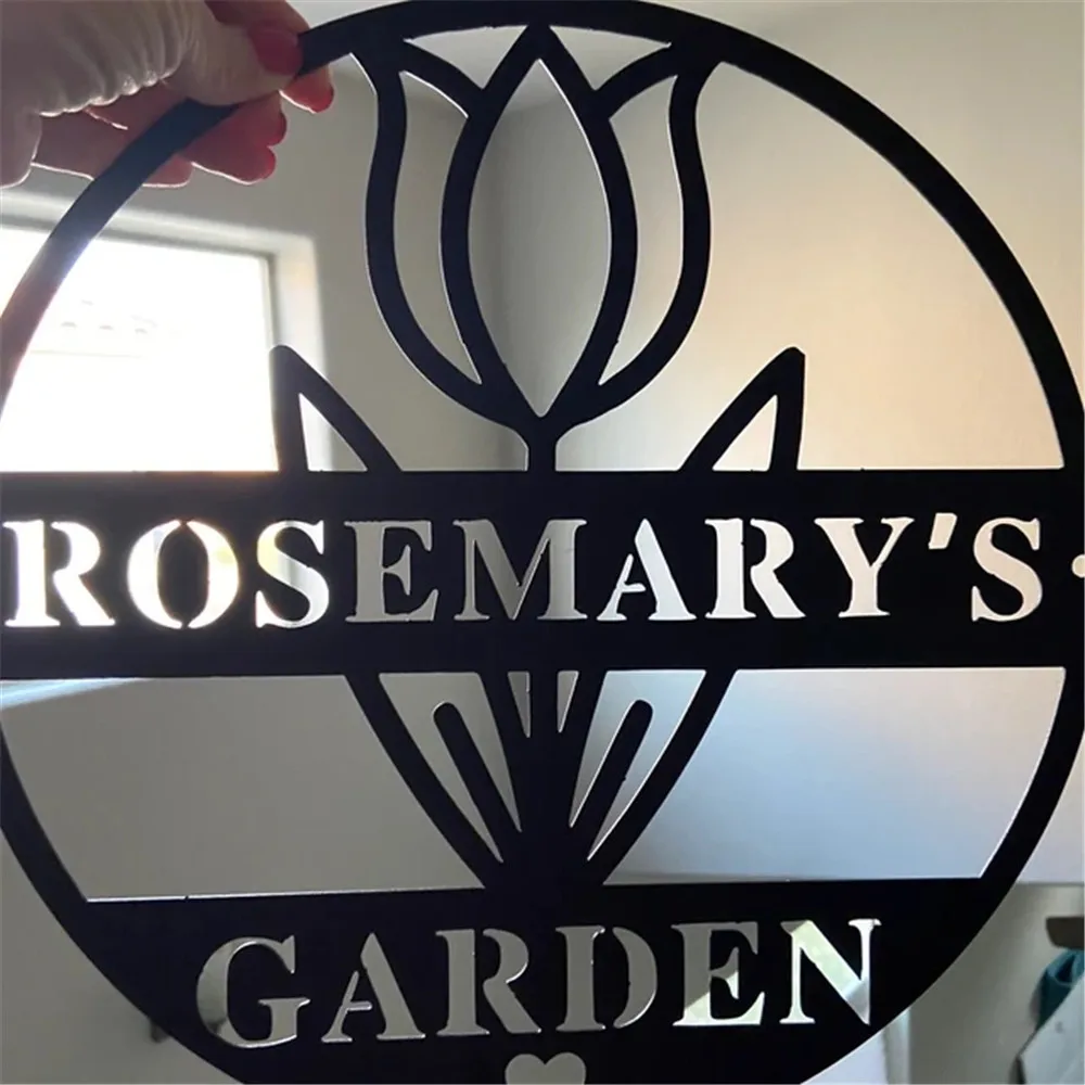 Custom Wooden Garden Sign Personalized Name Plaque for Home Decor Laser Engraving12/18 inch | Дом и сад