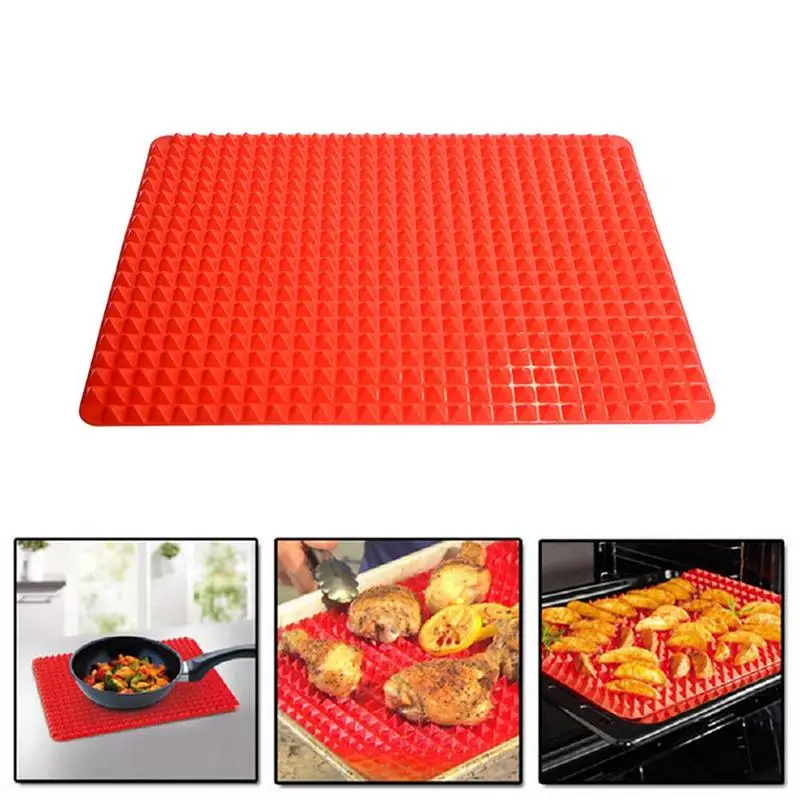 Силиконовые антипригарным барбекю пирамида пан тучное уменьшая скольжения печь