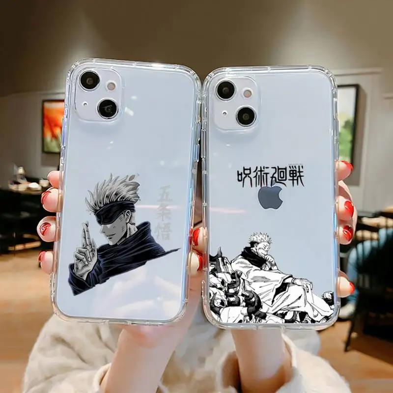 

animal Jujutsu Kaisen cartoon Phone Case For iPhone 13 12 11 8 7 Pro Max Plus X XS XR MINI transparent clear New