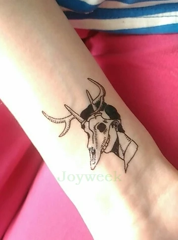 Водостойкая Временная тату наклейка олень Череп винтажные наклейки в старом