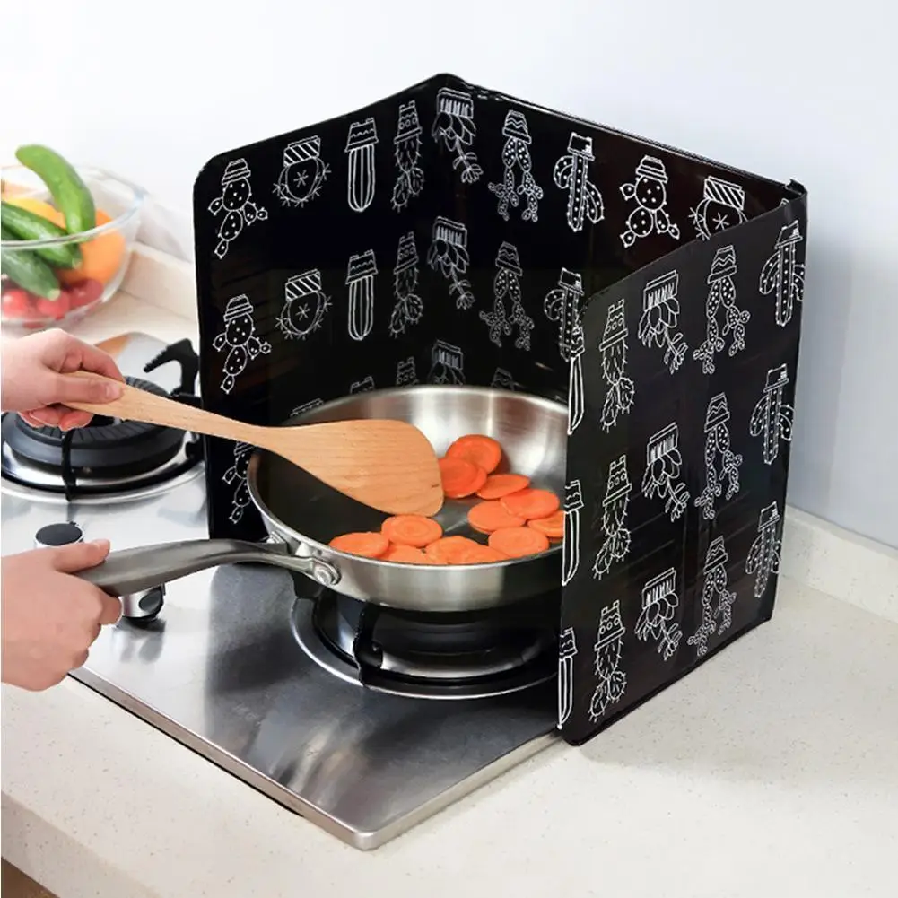 

Foil Plate Gas Stove Splash Proof Baffle Home Kitchen Gadgets Splatter Tools Oil Kitchen Cooking Foldable Screens Aluminium T4D5