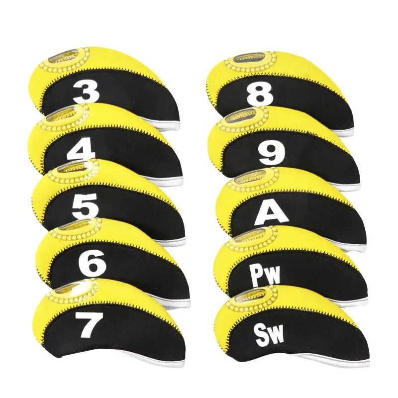 

10pcs/set Number Pattern Golf Iron Rod Head Covers Protector Golf Rod Sleeve Accessories