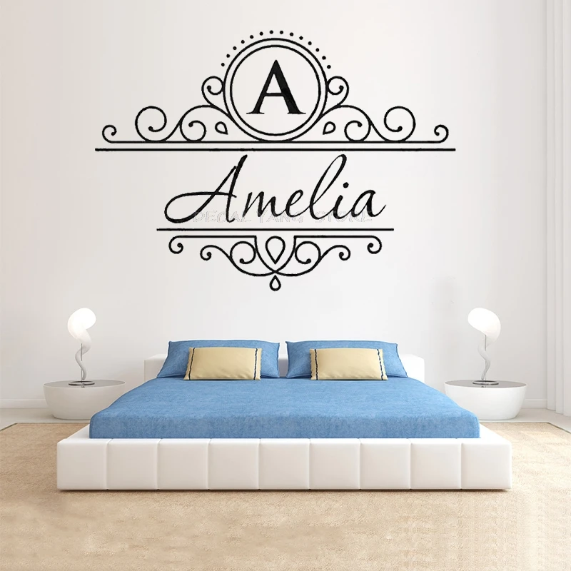 

Girls Name Wall Decal Baby Girl Monogram Name Decal Large Decals Kids Wall Decals Nursery Princess Wall Decal Family DecalDZ031