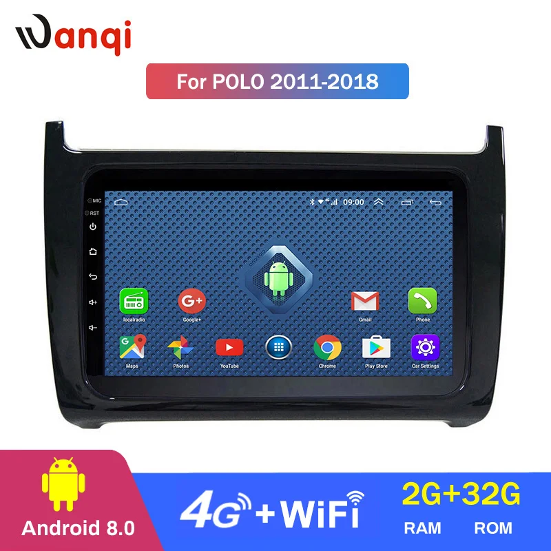 4G все NETCOM Wanqi Android 8 0 2.5D полный сенсорный экран для Volkswagen POLO sedan 2008 2018 Автомобильный