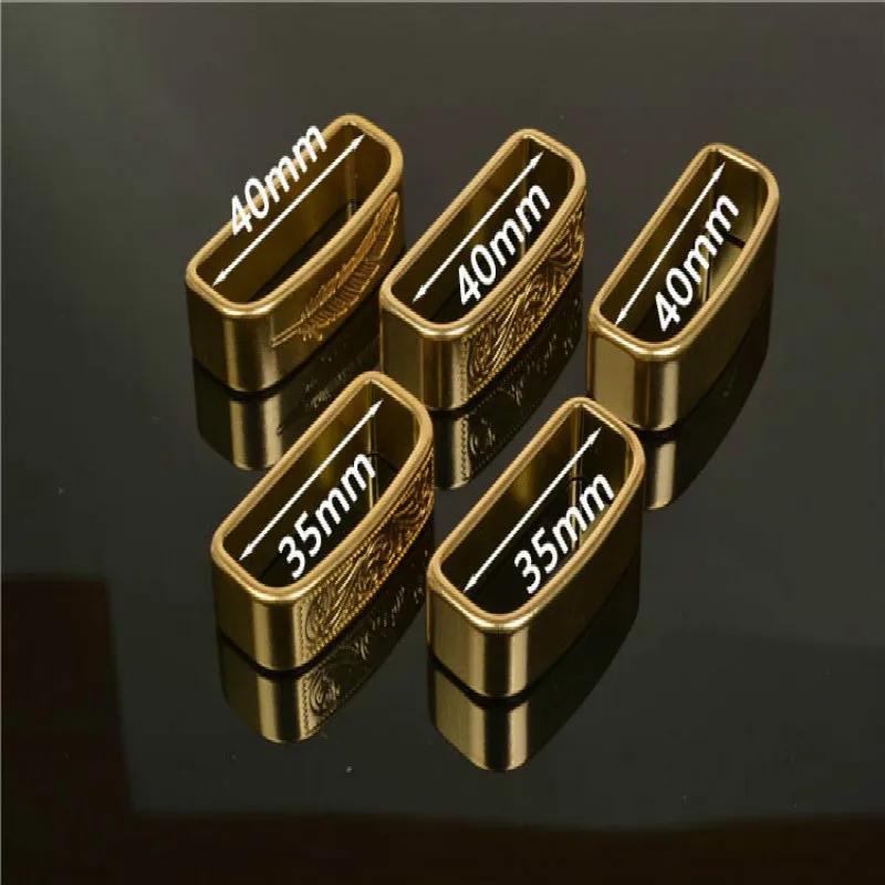 Deepeel Большие размеры 35 40mm Чистая медь ремень петля твердая латунь мужская кожаная