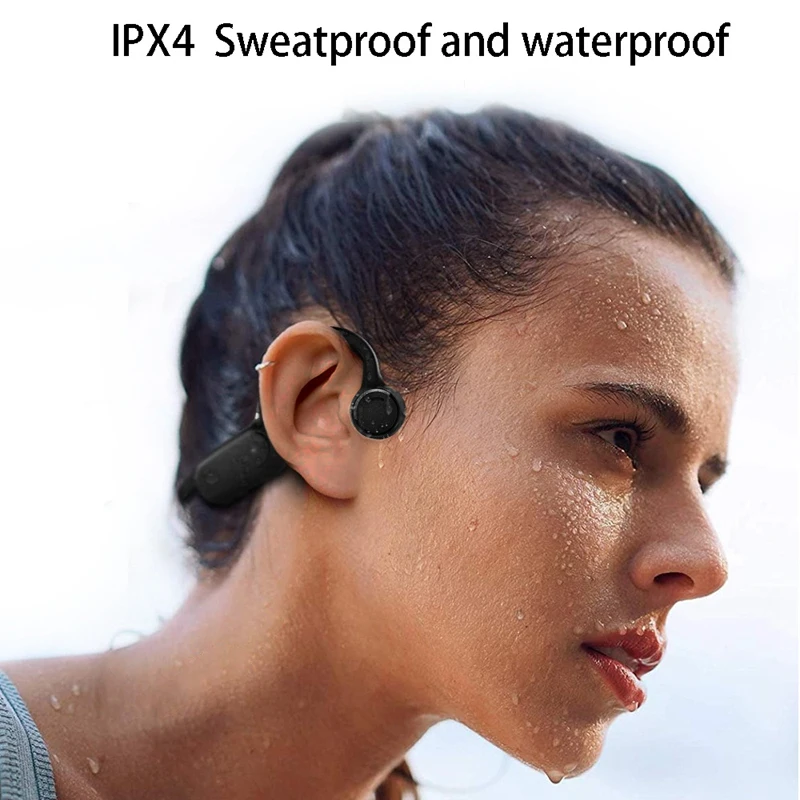 

AS1 Wireless Headphones Bone Conduction Bluetooth Headphone 5.0 Handsfree Sport Headset with Microphone(Black)