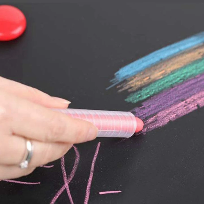 

6PC Dustless Twistable Chalk Non-Toxic Colored Chalk Art Tool & Children's Facial Crayons, 36 Makeup Sticks