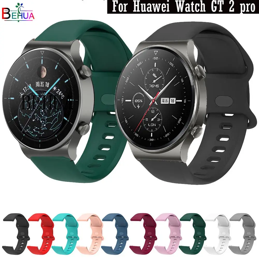 

22mm Silicone WatchBand For Huawei Watch GT 2 pro Smart Strap Wristband bracelet For Huawei Watch GT 2 46mm 42mm WristStrap hot