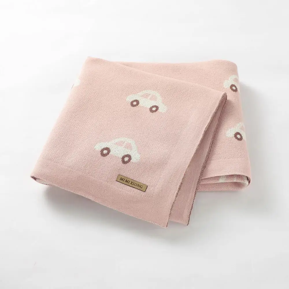 

100cm*80cm Baby Blankets Knitted Toddler Infant Muslin Swaddle Sleepsack for Stroller Newborn Cotton Bed Sofa Nap Blanket
