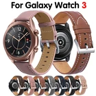 Замена кожаный ремешок 22 20 мм для Galaxy Watch 3 41 45 мм Galaxy Watch 42 мм браслет для часов Huawei GT2 46 мм браслет без задника