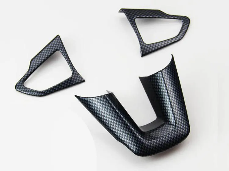 Аксессуары ABS углеродное волокно украшение руля автомобиля отделка Блестки