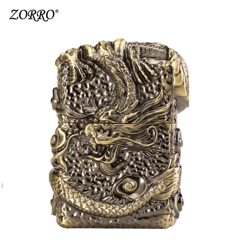 bronze Zorro керосиновая Зажигалка Windbreak Armor Divine Dragon индивидуальная нестандартная зажигалка подарок на день рождения для мужчин, чтобы отправить мальчиков - Цвет: bronze