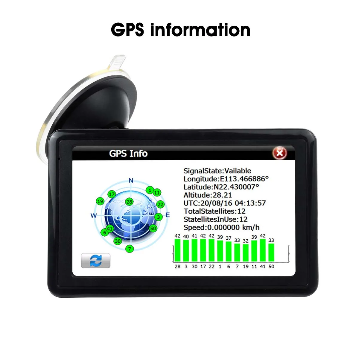 5-дюймовый HD GPS автомобильный навигатор 4 Гб + 128 ГБ сенсорный экран 4G глобальная