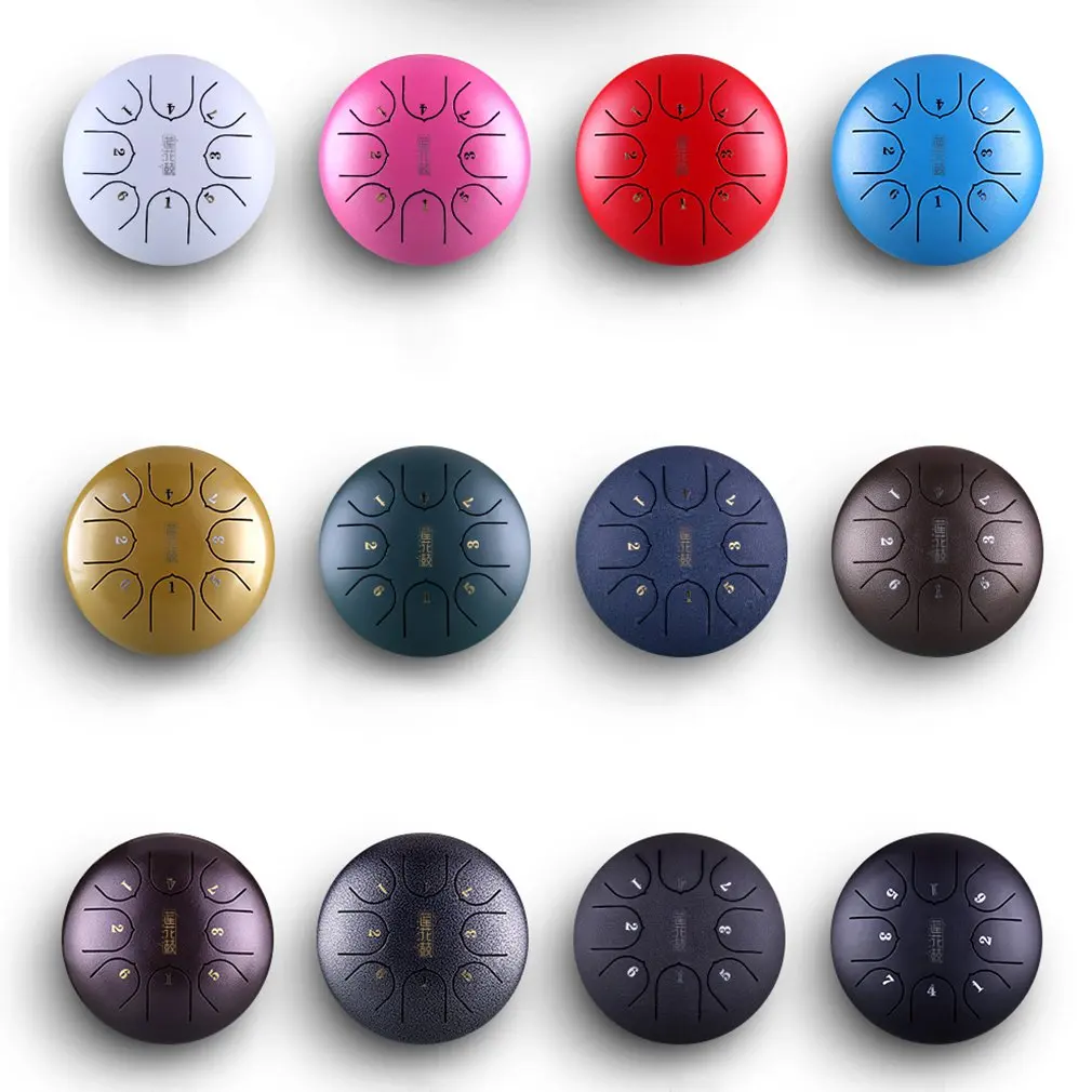 Пустой духовой барабан 6 дюймов 8 тон стальной язык с музыкальными аксессуарами