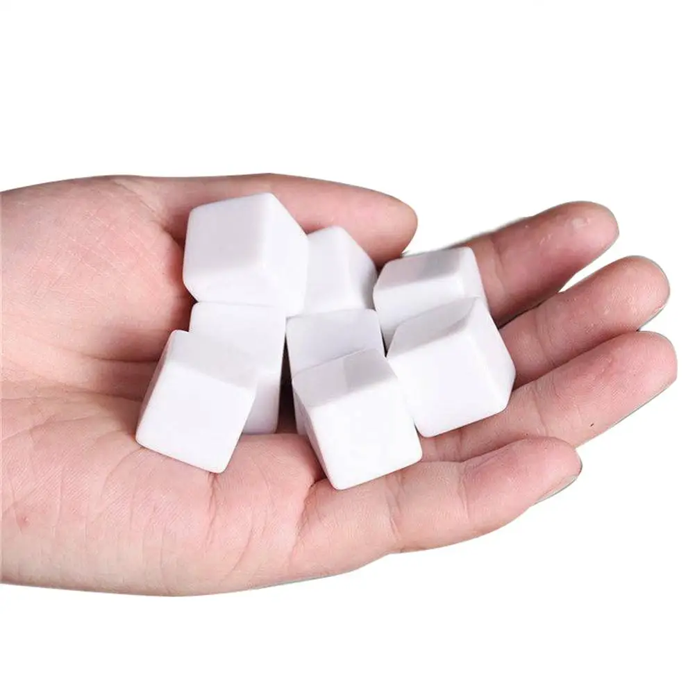 

20PCS Standard Size Blank Dice D6 Six Sided Acrylic RPG 12mm 16mm 20mm Gaming Dice White For Family Boardgame Playing Game Toys