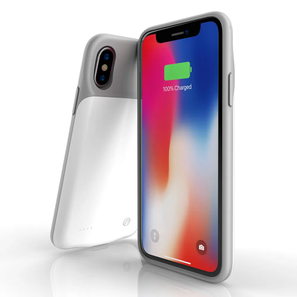 

Backup Battery Charger Cover For iPhone Xs Max Portable Power Bank Case For iPhone XR Soft Silicone Power Case For iPhone X XS