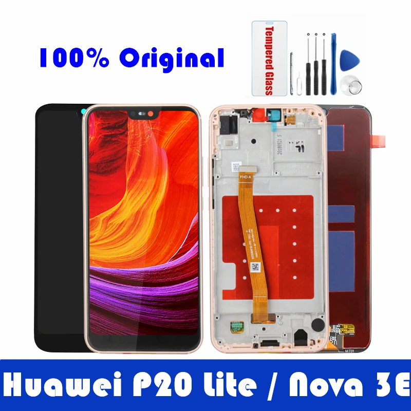 ЖК дисплей и рамка для Huawei P20 Lite оригинальный сенсорный экран P20Lite / NOVA 3E
