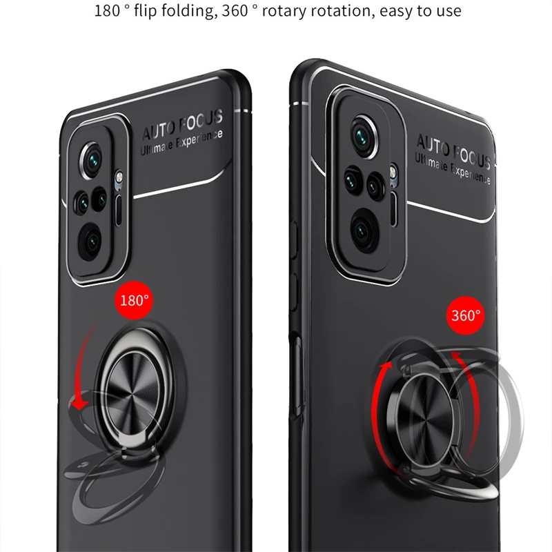 For Cover Redmi Note 10 Pro Case For Xiaomi Redmi Note 10 Pro Capas Soft Ring Magnetic Holder For Cover Redmi Note 10 Pro Fundas