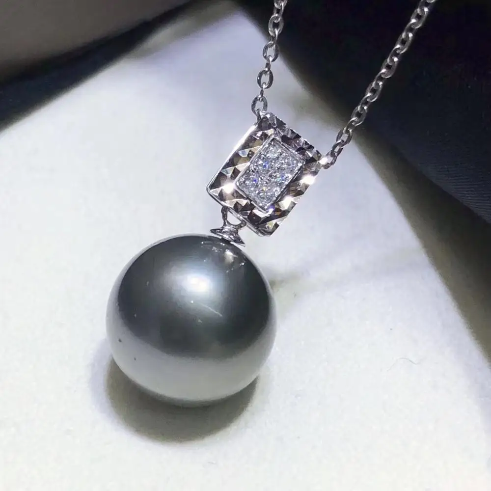 

2 Color 18K Yellow White Gold Pendant Base Mountings Settings AU750 Jewelry Findings for Pearls Coral Agate Crystal Beads Stones
