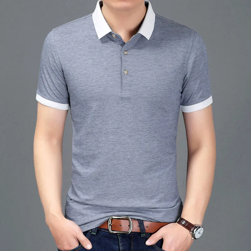 

C1337-Summer new men's T-shirts solid color slim trend casual short-sleeved fashion
