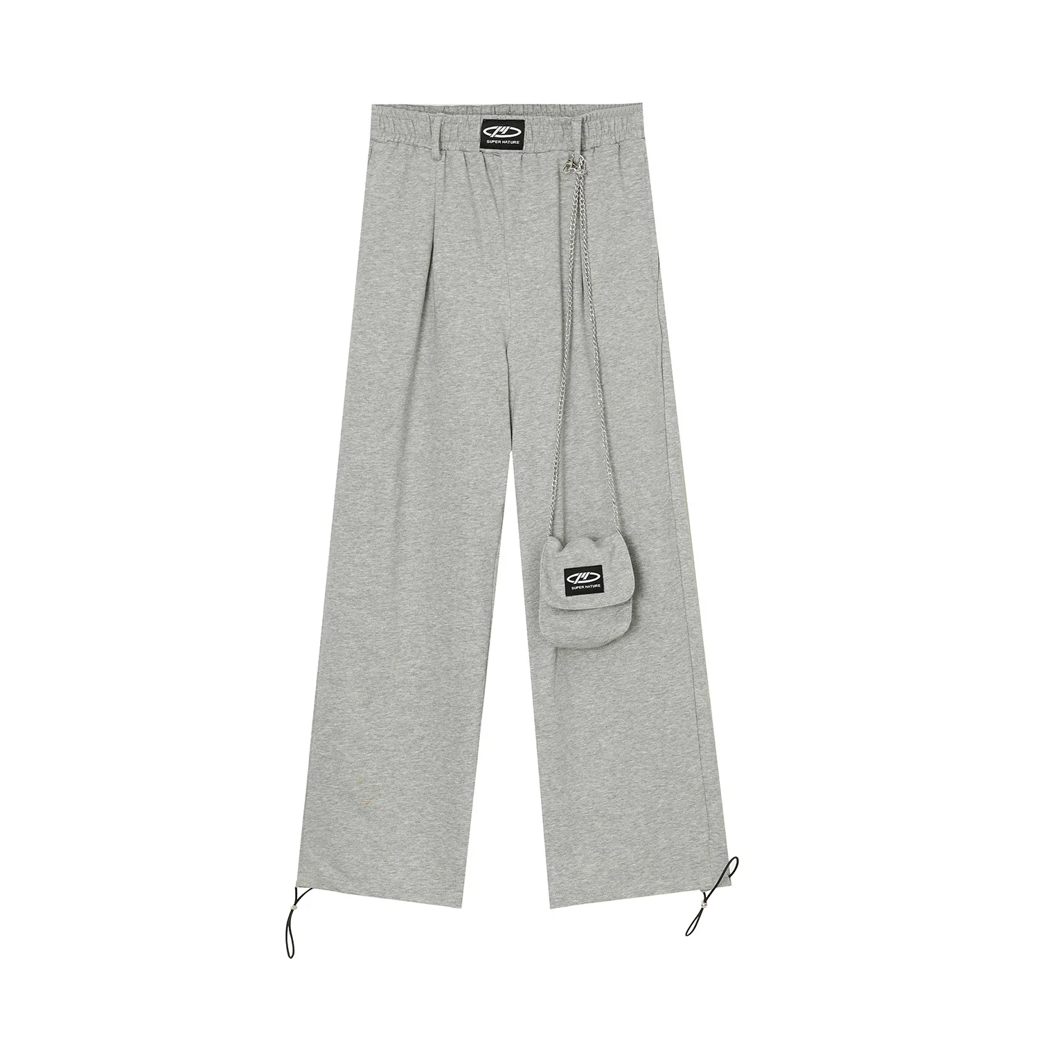 

Male Women Streetwear Hip Hop Loose Long Trousers Couple Black Gray Pant Jogger Sweatpants Men Contain Bag Straight Casual Pant