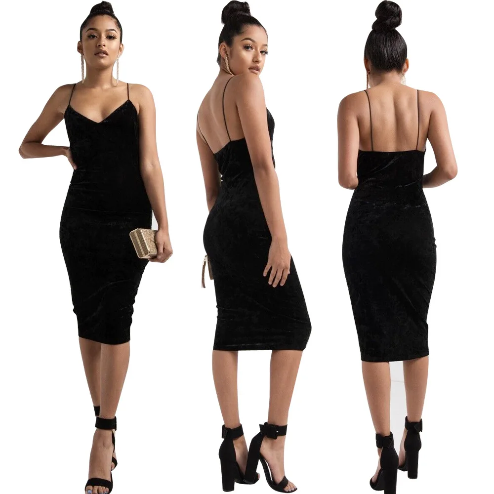 

2021 Summer New Women's Sexy Suspender Backless Dress